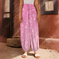 Cute Pink Breast Cancer Pattern Print Harem Pants