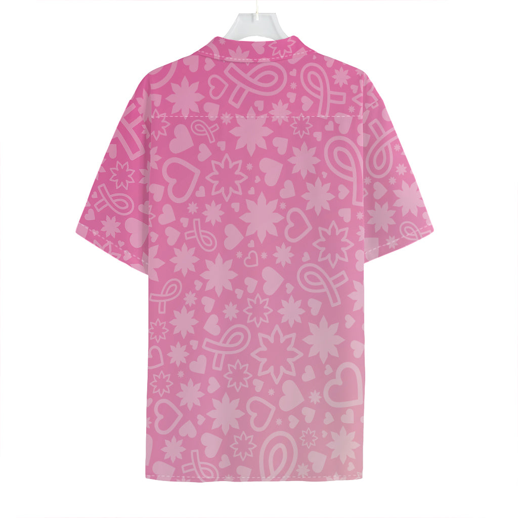 Cute Pink Breast Cancer Pattern Print Hawaiian Shirt