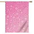 Cute Pink Breast Cancer Pattern Print House Flag