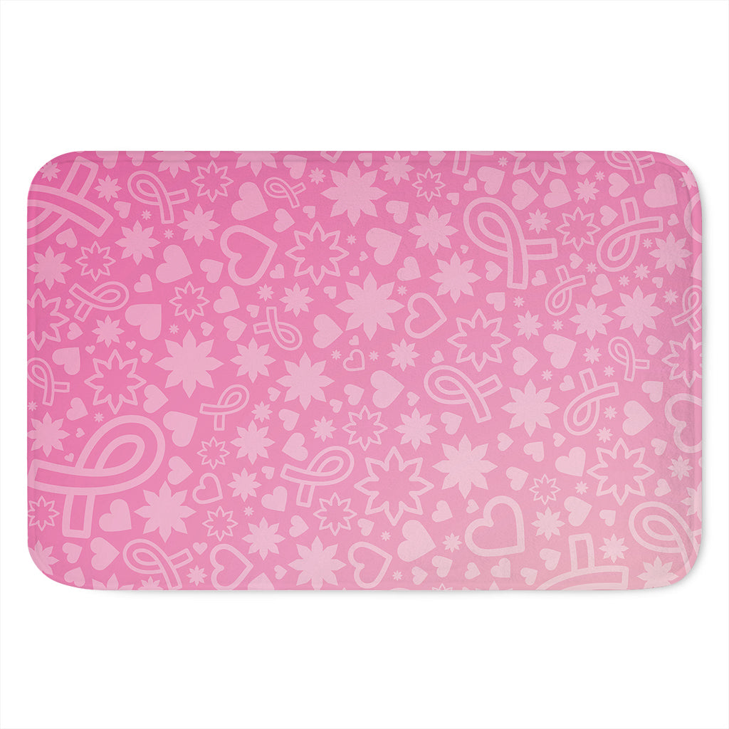 Cute Pink Breast Cancer Pattern Print Indoor Door Mat