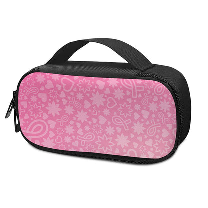 Cute Pink Breast Cancer Pattern Print Insulin Cooler Travel Case