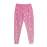 Cute Pink Breast Cancer Pattern Print Jogger Pants
