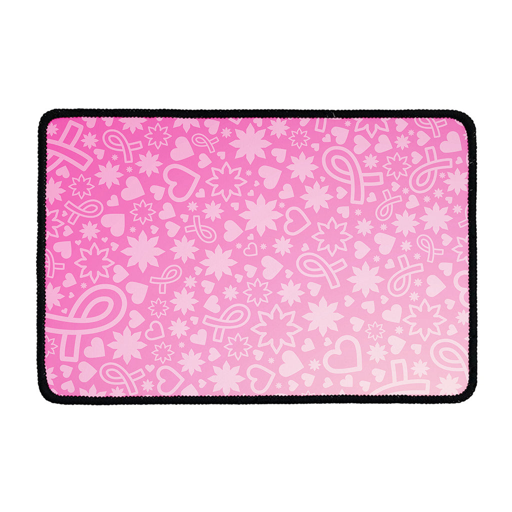 Cute Pink Breast Cancer Pattern Print Kitchen Mat