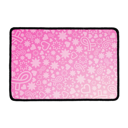 Cute Pink Breast Cancer Pattern Print Kitchen Mat