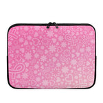 Cute Pink Breast Cancer Pattern Print Laptop Sleeve