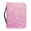 Cute Pink Breast Cancer Pattern Print Leather Bible Cover