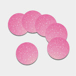Cute Pink Breast Cancer Pattern Print Leather Coaster Set