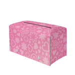 Cute Pink Breast Cancer Pattern Print Leather Tissue Box Cover