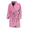 Cute Pink Breast Cancer Pattern Print Men's Bathrobe