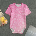 Cute Pink Breast Cancer Pattern Print Men's Bodysuit