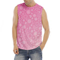 Cute Pink Breast Cancer Pattern Print Men's Fitness Tank Top