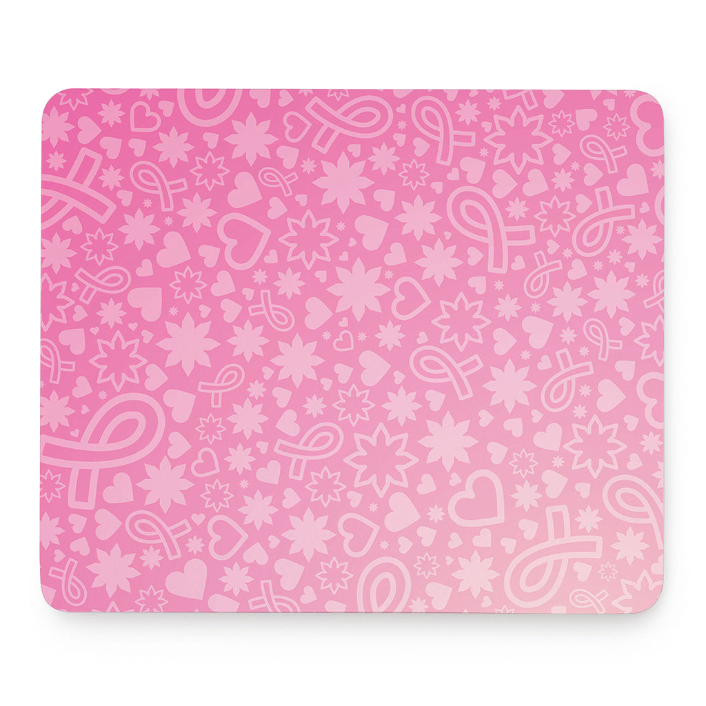 Cute Pink Breast Cancer Pattern Print Mouse Pad