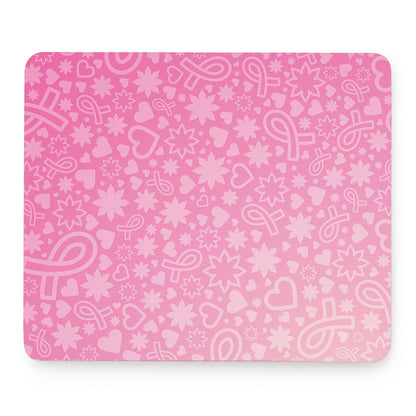 Cute Pink Breast Cancer Pattern Print Mouse Pad