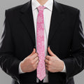 Cute Pink Breast Cancer Pattern Print Necktie