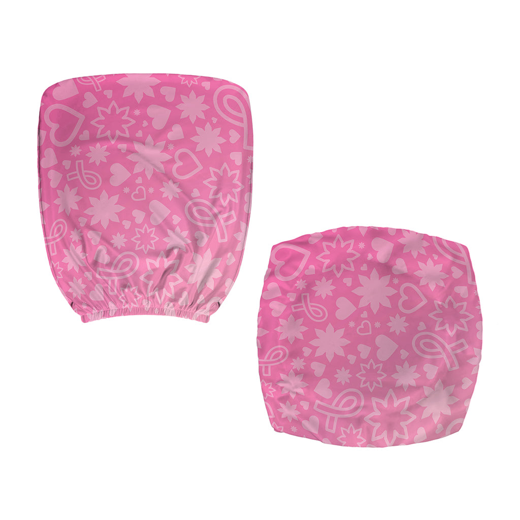 Cute Pink Breast Cancer Pattern Print Office Chair Cover