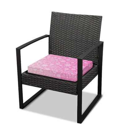 Cute Pink Breast Cancer Pattern Print Outdoor Seat Cushion Cover