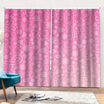 Cute Pink Breast Cancer Pattern Print Pencil Pleat Curtains