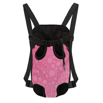 Cute Pink Breast Cancer Pattern Print Pet Carrier Backpack