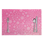 Cute Pink Breast Cancer Pattern Print Placemat