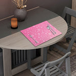 Cute Pink Breast Cancer Pattern Print Placemat