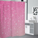 Cute Pink Breast Cancer Pattern Print Premium Shower Curtain