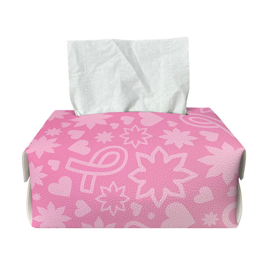 Cute Pink Breast Cancer Pattern Print Rectangle Tissue Box Cover