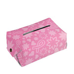 Cute Pink Breast Cancer Pattern Print Rectangle Tissue Box Cover