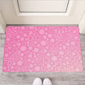 Cute Pink Breast Cancer Pattern Print Rubber Doormat