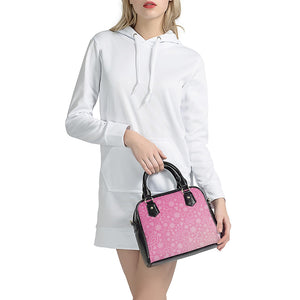 Cute Pink Breast Cancer Pattern Print Shoulder Handbag