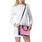 Cute Pink Breast Cancer Pattern Print Shoulder Handbag