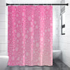 Cute Pink Breast Cancer Pattern Print Shower Curtain