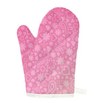 Cute Pink Breast Cancer Pattern Print Single Oven Mitt