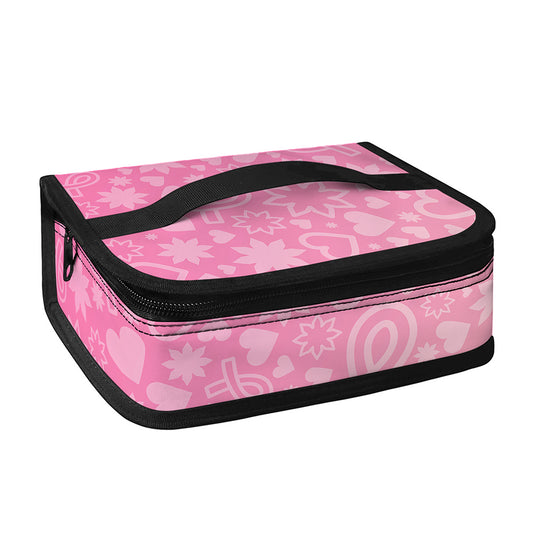 Cute Pink Breast Cancer Pattern Print Small Lunch Bag
