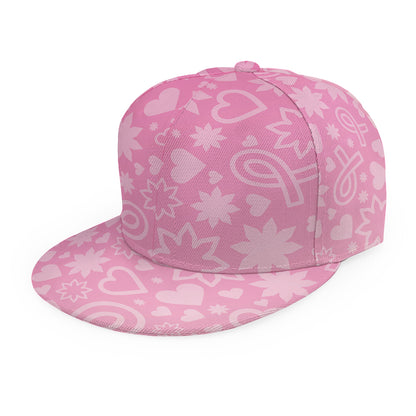 Cute Pink Breast Cancer Pattern Print Snapback Cap