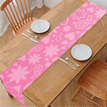 Cute Pink Breast Cancer Pattern Print Table Runner