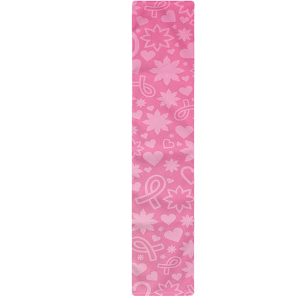 Cute Pink Breast Cancer Pattern Print Table Runner