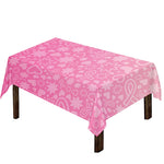 Cute Pink Breast Cancer Pattern Print Tablecloth