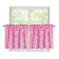 Cute Pink Breast Cancer Pattern Print Tier Curtains
