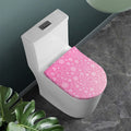 Cute Pink Breast Cancer Pattern Print Toilet Lid Cover