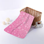 Cute Pink Breast Cancer Pattern Print Towel