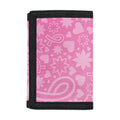 Cute Pink Breast Cancer Pattern Print Trifold Wallet