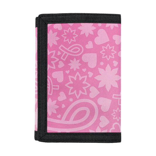Cute Pink Breast Cancer Pattern Print Trifold Wallet