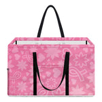 Cute Pink Breast Cancer Pattern Print Utility Tote Bag