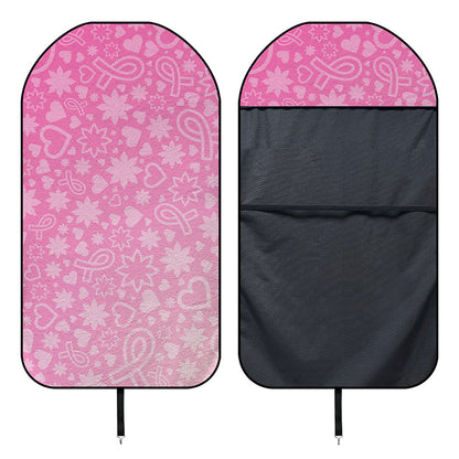 Cute Pink Breast Cancer Pattern Print Waterproof Car Seat Cover