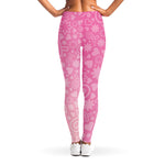Cute Pink Breast Cancer Pattern Print Women's Leggings