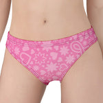 Cute Pink Breast Cancer Pattern Print Women's Panties