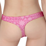 Cute Pink Breast Cancer Pattern Print Women's Thong