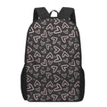Cute Pink Heart Pattern Print 17 Inch Backpack