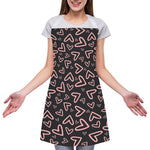 Cute Pink Heart Pattern Print Adjustable Apron