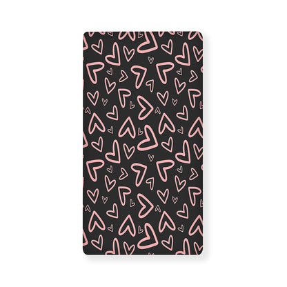 Cute Pink Heart Pattern Print Baby Crib Sheet